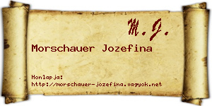 Morschauer Jozefina névjegykártya